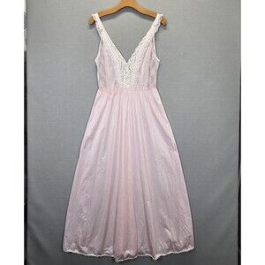 Vintage 70s  TOSCA Lingerie Long Nightgown STYLE#5410 - Size M Light Pink